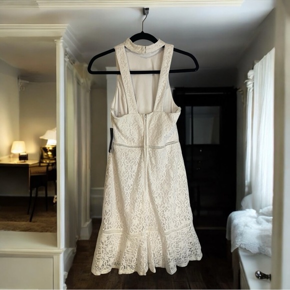 White Lace Dress - Picture 3 of 9